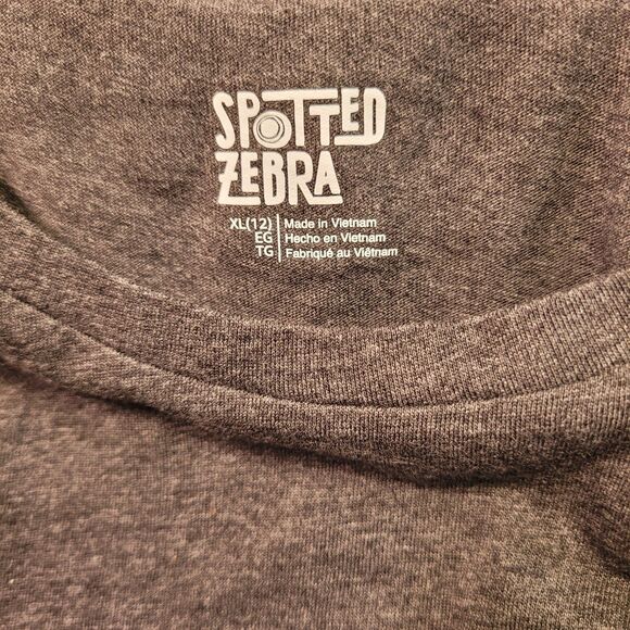 Spotted Zebra Girls Short-Sleeve T-Shirts Crew Neck Gray Top Size X-Large(12) - Picture 3 of 6